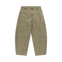 Wide Leg Washed Pants - Olive Green