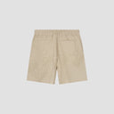 Drawstring Embroidered Shorts - Beige
