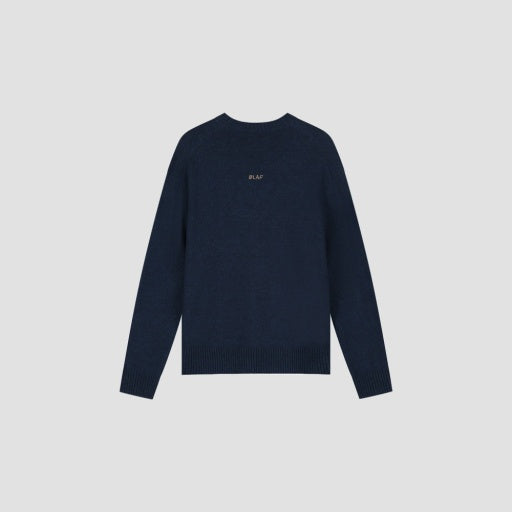 Crewneck Knit Sweater - Navy