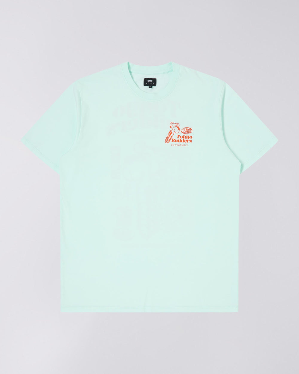 Graphic Print Cotton T-Shirt - Mint Green