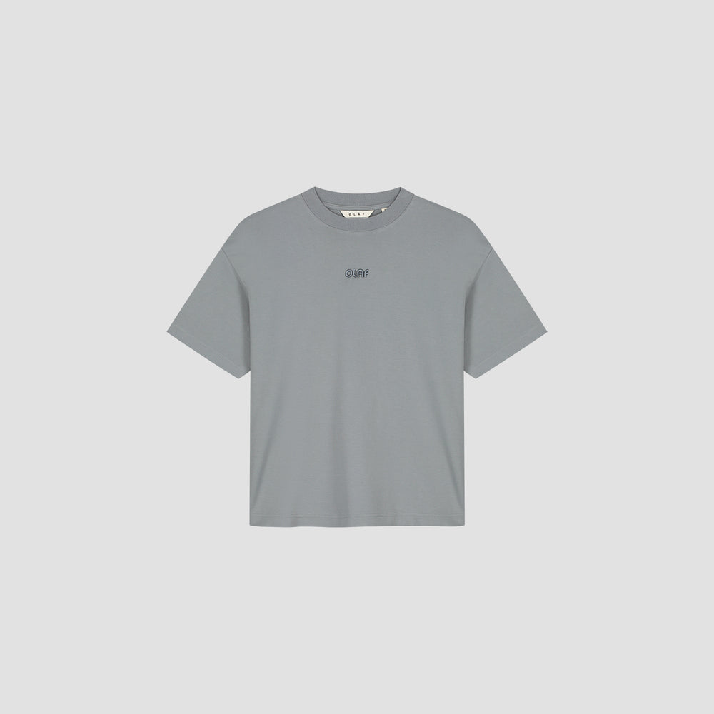 Embroidered Logo T-Shirt - Slate Gray