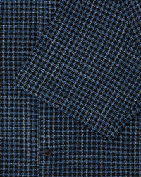 Checked Camp Collar Shirt - Navy Check
