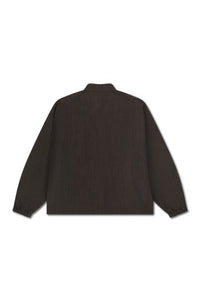 Collared Coach Jacket - Dark Brown