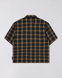 Plaid Camp Collar Shirt - Brown Plaid