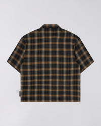 Plaid Camp Collar Shirt - Brown Plaid