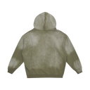 Washed Zip-Up Logo Hoodie - Olive Green