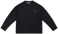 Long Sleeve Graphic Tee - Washed Black