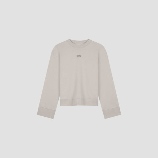 Relaxed Fit Crewneck Sweatshirt - Light Gray
