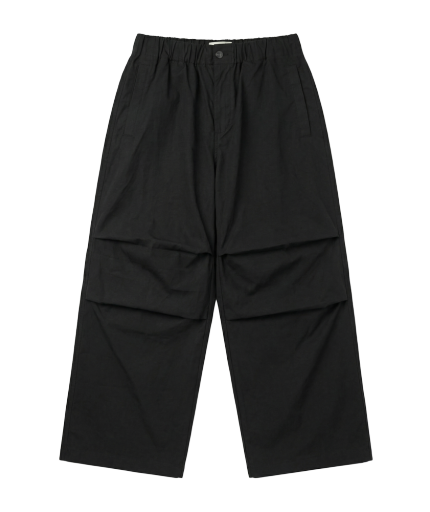 Wide Leg Utility Pants - Black