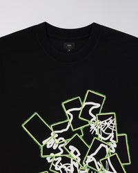 Boxy Fit Graphic Tee - Black