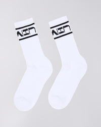 Logo Cuff Sport Socks - White