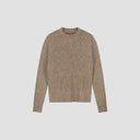 Rib Knit Crewneck Sweater - Caramel