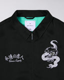 Embroidered Coach Jacket - Black