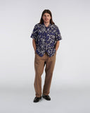 Abstract Print Camp Shirt - Blue Pattern