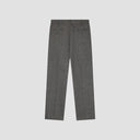 Straight Leg Wool Trousers - Grey