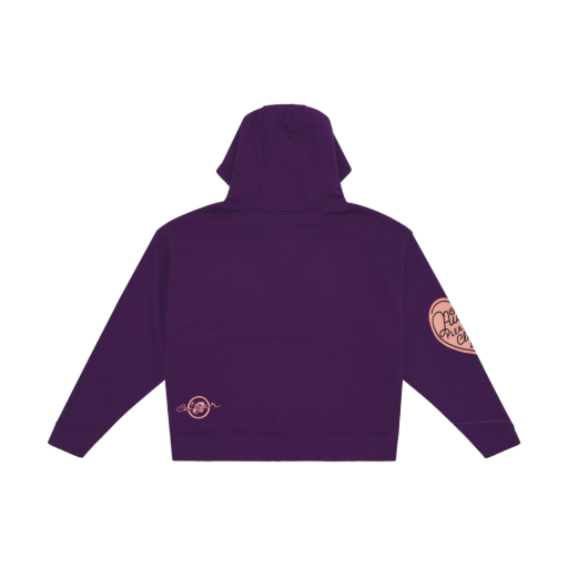 Zip-Up Varsity Hoodie - Purple