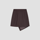 Wrap Tie Mini Skirt - Dark Brown