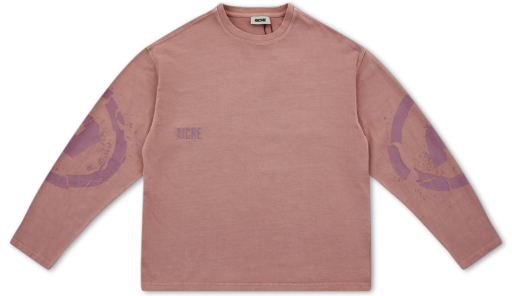 Long Sleeve Graphic Tee - Washed Pink