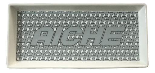 Logo Pattern Trinket Tray - Grey White Pattern