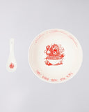 Graphic Print Ceramic Bowl - Cream