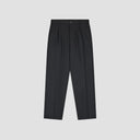 Pleated Straight Leg Trousers - Charcoal Grey