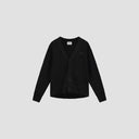 Ribbed Knit Cardigan - Black