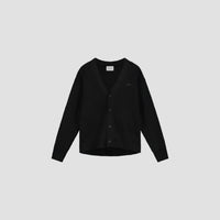 Ribbed Knit Cardigan - Black