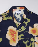 Cuban Collar Floral Shirt - Navy Floral