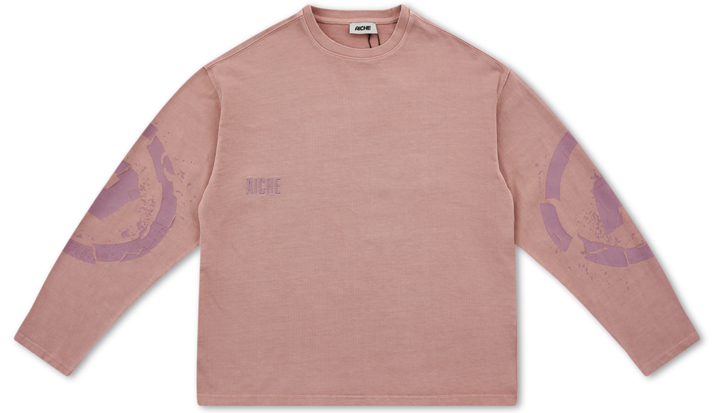 Longsleeve Graphic Print T-Shirt - Dusty Pink