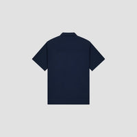 Short Sleeve Camp Collar Shirt - Navy
