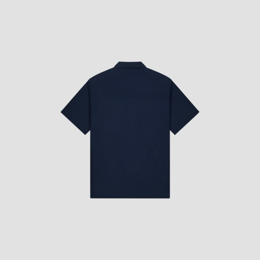 Short Sleeve Camp Collar Shirt - Navy