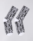 Graphic Crew Socks - Black/White