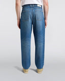 Loose Fit Denim Jeans - Washed Blue