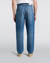 Loose Fit Denim Jeans - Washed Blue