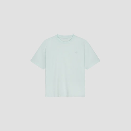 Embroidered Logo Crewneck T-shirt - Light Teal