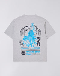 Graphic Print Crewneck T-shirt - Heather Grey