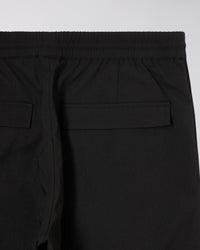 Cargo Drawstring Track Pants - Black