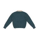 Ribbed Collar Sweater - Teal