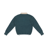 Ribbed Collar Sweater - Teal