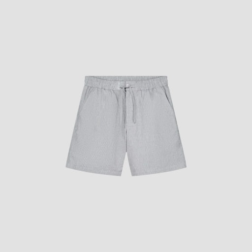 Drawstring Waist Shorts - Light Grey