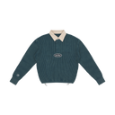 Ribbed Collar Sweater - Teal
