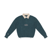 Ribbed Collar Sweater - Teal