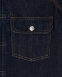 Dark Wash Denim Jacket - Dark Blue Denim