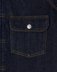 Dark Wash Denim Jacket - Dark Blue Denim