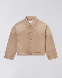 Boxy Fit Denim Jacket - Tan