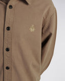 Embroidered Overshirt - Brown