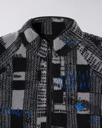 Abstract Pattern Fleece Jacket - Multi