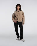 Boxy Fit Denim Jacket - Tan