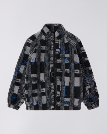 Abstract Pattern Fleece Jacket - Multi