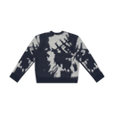 Abstract Pattern Knit Sweater - Black/White Tie-Dye